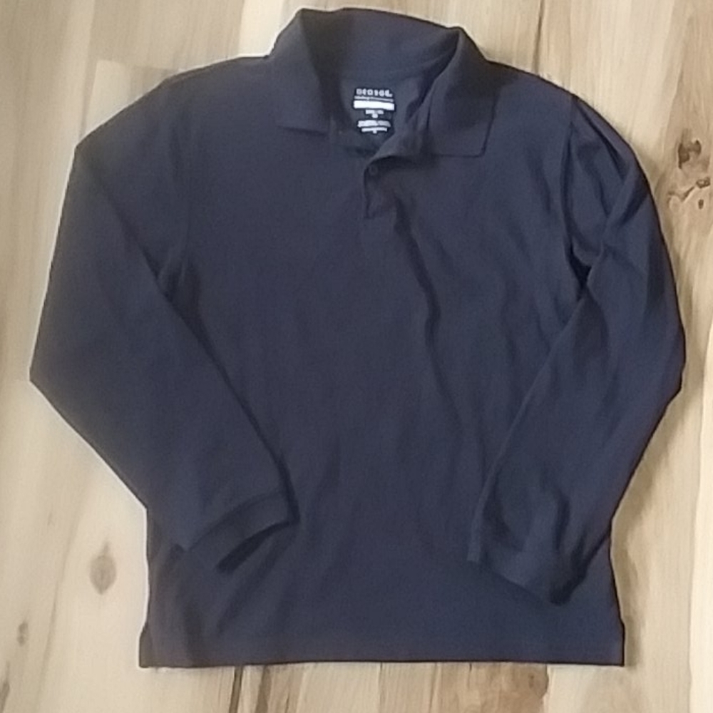 Big Boys Navy Long-Sleeve Uniform Polo